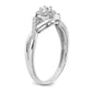 14k White Gold 1/4 Ct. Lab Grown Diamond VS/SI+ G+ Round Halo Engagement Ring