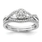 14k White Gold 1/4 Ct. Lab Grown Diamond VS/SI+ G+ Round Halo Engagement Ring