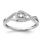 14k White Gold 1/4 Ct. Lab Grown Diamond VS/SI+ G+ Round Halo Engagement Ring