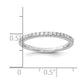 14k White Gold 1/5 Ct. Lab Grown Diamond VS/SI+ G+ Complete Wedding Band