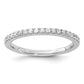 14k White Gold 1/5 Ct. Lab Grown Diamond VS/SI+ G+ Complete Wedding Band