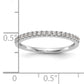 14k White Gold 1/5 Ct. Lab Grown Diamond VS/SI+ G+ Wedding Band Ring