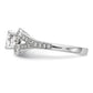 14k White Gold 3/8 Ct. Lab Grown Diamond VS/SI+ G+ 1 Ct. Center Round Semi Mount Halo Engagement Ring