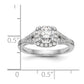 14k White Gold 3/8 Ct. Lab Grown Diamond VS/SI+ G+ 1 Ct. Center Round Semi Mount Halo Engagement Ring