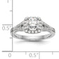 14k White Gold 3/8 Ct. Lab Grown Diamond VS/SI+ G+ 1 Ct. Center Round Halo Engagement Ring