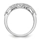 14k White Gold 1/8 Ct. Lab Grown Diamond VS/SI+ G+ Round Contoured Wedding Band Ring