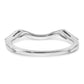 14k White Gold 1/8 Ct. Lab Grown Diamond VS/SI+ G+ Round Contoured Wedding Band Ring