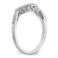 14k White Gold 1/8 Ct. Lab Grown Diamond VS/SI+ G+ Round Contoured Wedding Band Ring