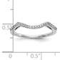 14k White Gold 1/8 Ct. Lab Grown Diamond VS/SI+ G+ Round Contoured Wedding Band Ring