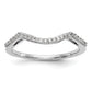 14k White Gold 1/8 Ct. Lab Grown Diamond VS/SI+ G+ Round Contoured Wedding Band Ring