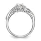 14k White Gold 3/4 Ct. Lab Grown Diamond VS/SI+ G+ Complete Round Double Halo Engagement Ring