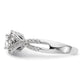 14k White Gold 3/4 Ct. Lab Grown Diamond VS/SI+ G+ Complete Round Double Halo Engagement Ring