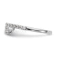 14k White Gold 1/5 Ct. Lab Grown Diamond VS/SI+ G+ Wedding Band Ring