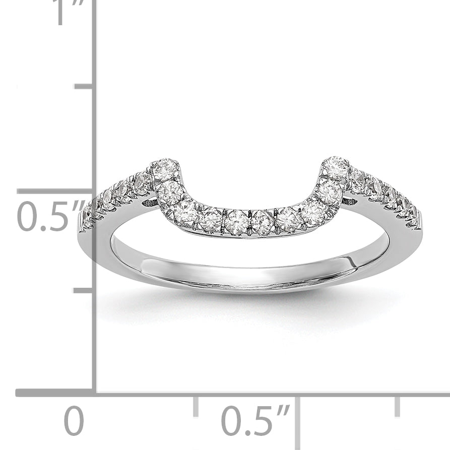 14k White Gold 1/5 Ct. Lab Grown Diamond VS/SI+ G+ Wedding Band Ring