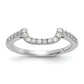 14k White Gold 1/5 Ct. Lab Grown Diamond VS/SI+ G+ Wedding Band Ring