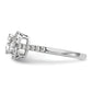 14k White Gold 3/8 Ct. Lab Grown Diamond VS/SI+ G+ 7/8 Ct. Center Cushion Engagement Ring