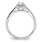 14k White Gold 3/4 Ct. Lab Grown Diamond VS/SI+ G+ Oval Halo Engagement Ring