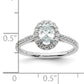 14k White Gold 3/4 Ct. Lab Grown Diamond VS/SI+ G+ Oval Halo Engagement Ring