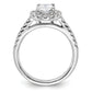 14k White Gold 1/2 Ct. Lab Grown Diamond VS/SI+ G+ 1 Ct. Center Oval Halo Engagement Ring