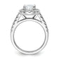 14k White Gold 7/8 Ct. Lab Grown Diamond VS/SI+ G+ 2 Ct. Center Oval Halo Engagement Ring