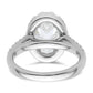 14k White Gold 7/8 Ct. Lab Grown Diamond VS/SI+ G+ 2 Ct. Center Oval Halo Engagement Ring