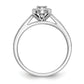 14K White Gold Lab Grown VS/SI+ G+ Diamond Cluster Engagement Ring