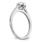 14K White Gold Lab Grown VS/SI+ G+ Dia Complete Cluster Engagement Ring