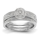 10K White Gold Lab Grown VS/SI FGH Diamond Cluster Engagement Ring