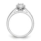 14k White Gold 1/5 Ct. Lab Grown Diamond VS/SI+ G+ Cluster Engagement Ring