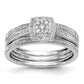 10K White Gold Lab Grown VS/SI+ G+ Diamond Cluster Engagement Ring