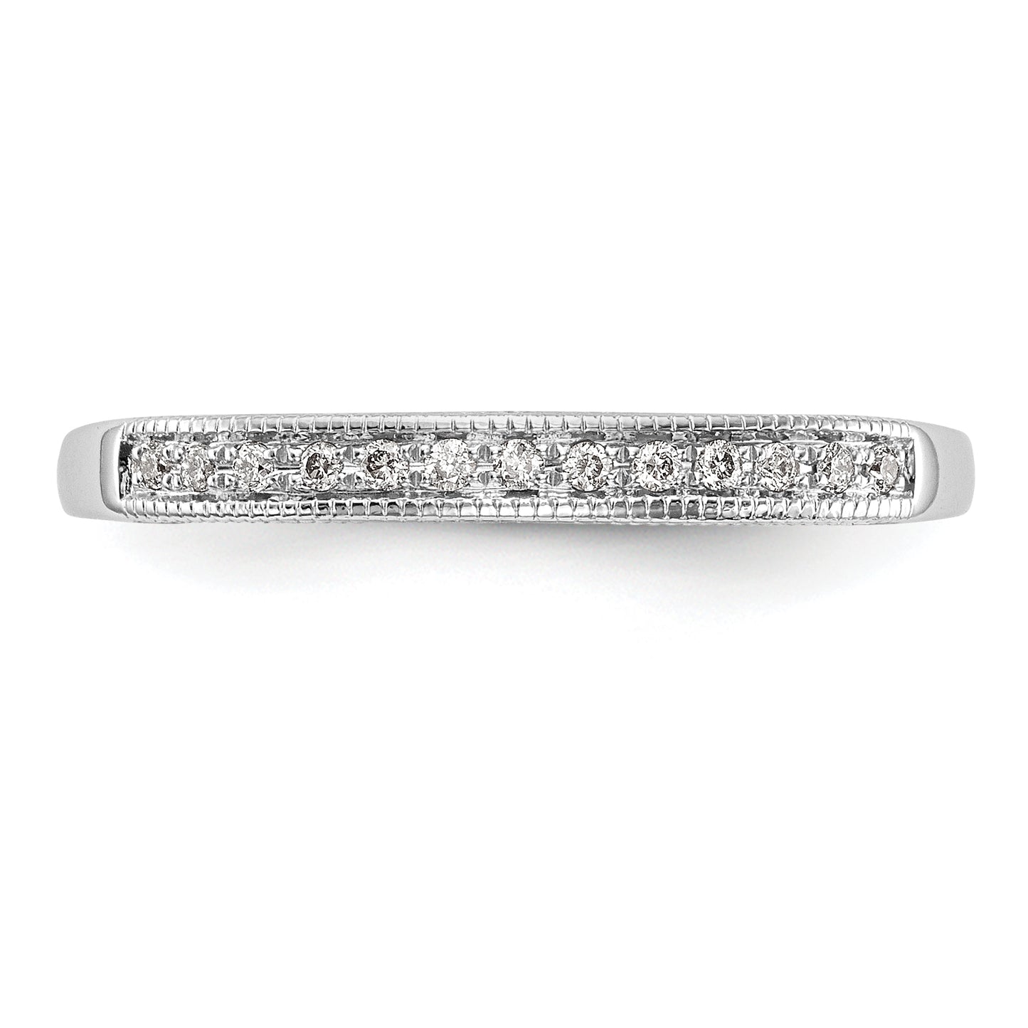 14k White Gold 1/6 Ct. Lab Grown Diamond VS/SI+ G+ Wedding Band Ring