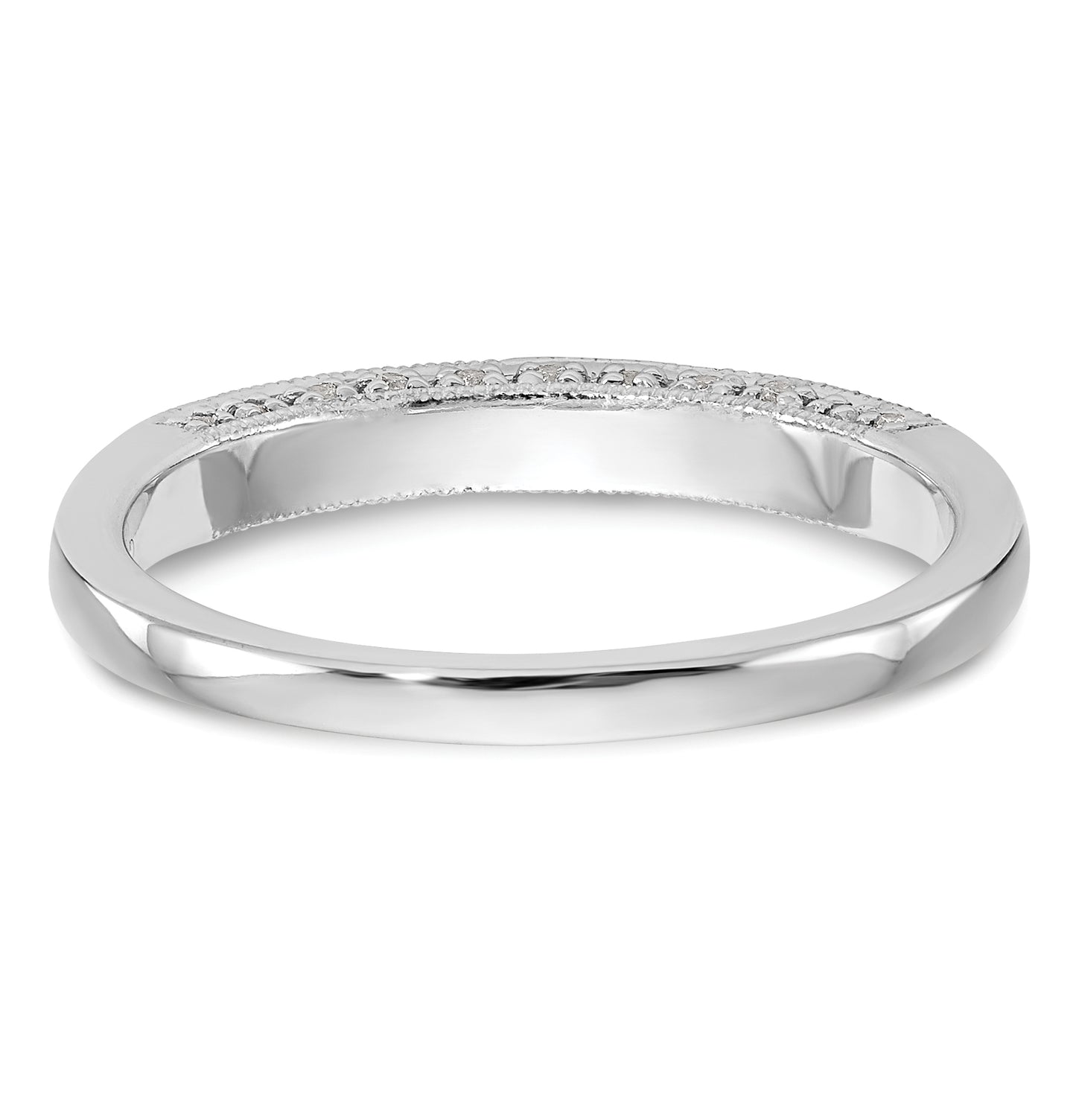 14k White Gold 1/6 Ct. Lab Grown Diamond VS/SI+ G+ Wedding Band Ring