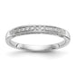 14k White Gold 1/6 Ct. Lab Grown Diamond VS/SI+ G+ Wedding Band Ring