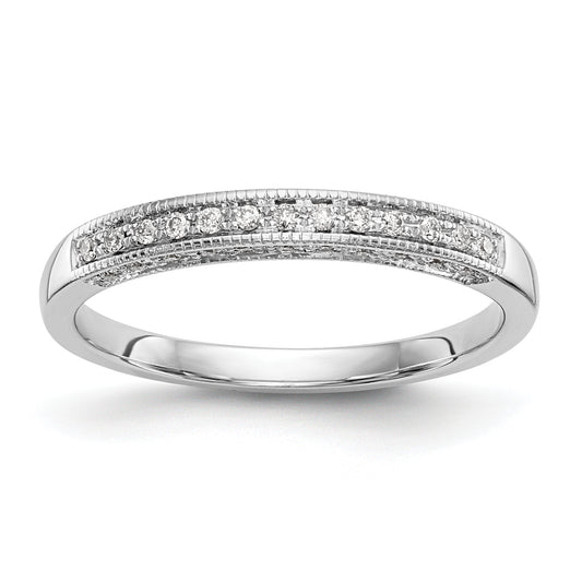 14k White Gold 1/6 Ct. Lab Grown Diamond VS/SI+ G+ Wedding Band Ring