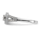 14k White Gold 1/2 Ct. Lab Grown Diamond VS/SI+ G+ Cluster Engagement Ring