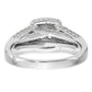 14k White Gold 1/2 Ct. Lab Grown Diamond VS/SI+ G+ Cluster Engagement Ring