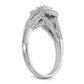 14k White Gold 1/2 Ct. Lab Grown Diamond VS/SI+ G+ Cluster Engagement Ring