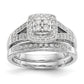 14k White Gold 1/2 Ct. Lab Grown Diamond VS/SI+ G+ Cluster Engagement Ring