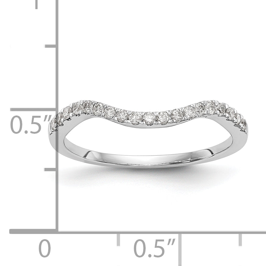 14k White Gold 1/5 Ct. Lab Grown Diamond VS/SI+ G+ Wedding Band Ring