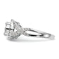 14k White Gold 3/4 Ct. Lab Grown Diamond VS/SI+ G+ Cluster Engagement Ring