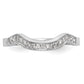 14k White Gold 1/10 Ct. Lab Grown Diamond VS/SI+ G+ Wedding Band Ring