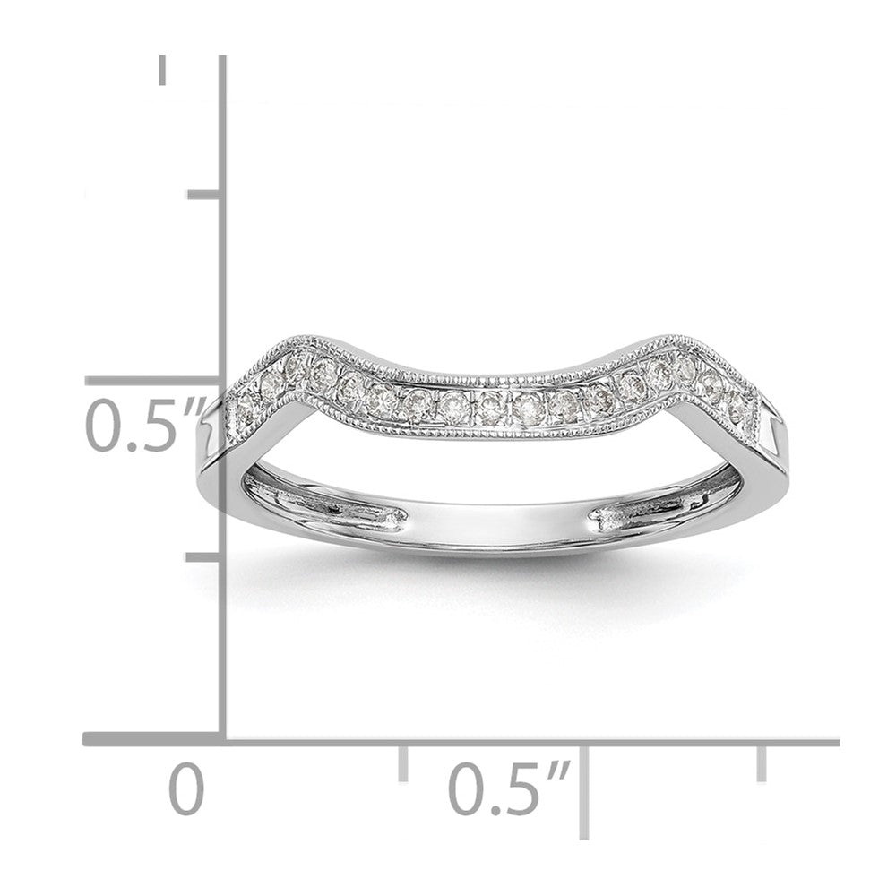 14k White Gold 1/10 Ct. Lab Grown Diamond VS/SI+ G+ Complete Wedding Band