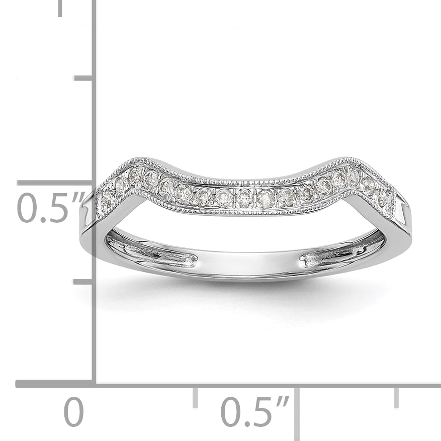 14k White Gold 1/10 Ct. Lab Grown Diamond VS/SI+ G+ Wedding Band Ring