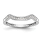 14k White Gold 1/10 Ct. Lab Grown Diamond VS/SI+ G+ Wedding Band Ring