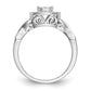 14k White Gold 3/8 Ct. Lab Grown Diamond VS/SI+ G+ Cluster Engagement Ring