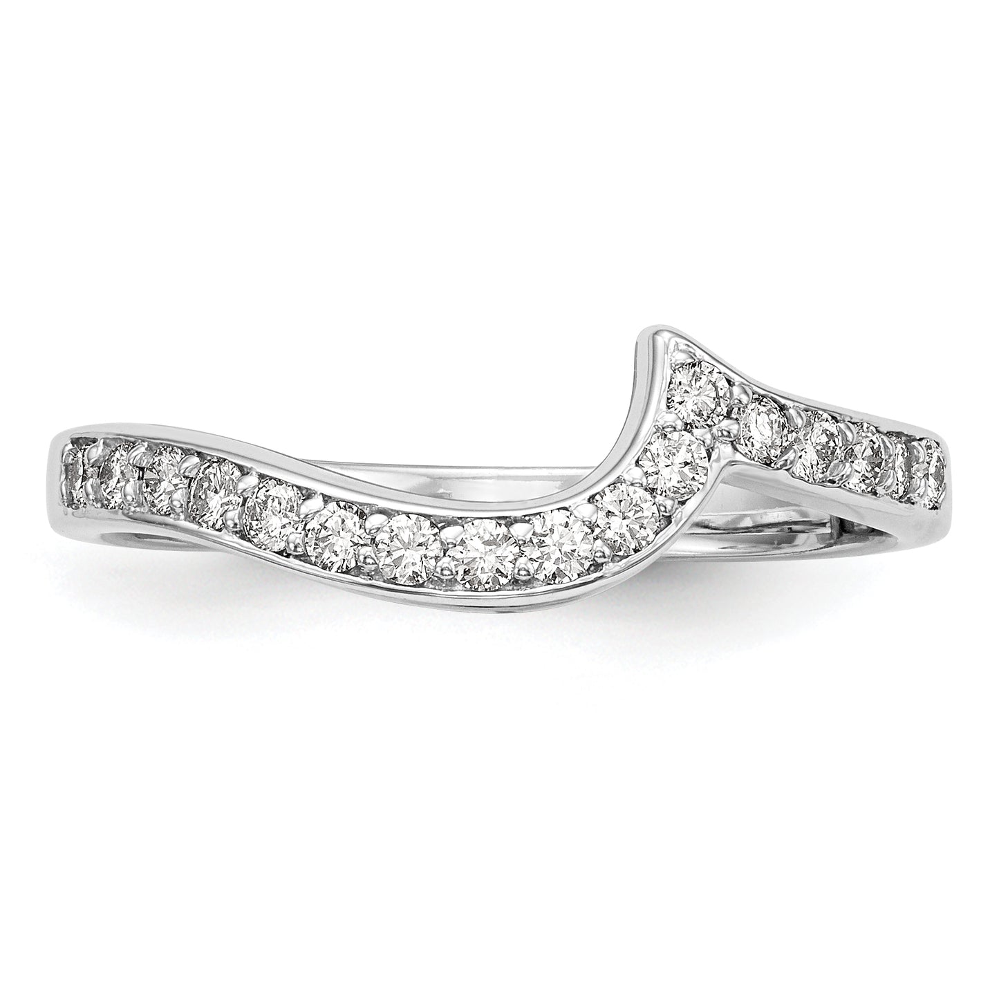 14k White Gold 1/5 Ct. Lab Grown Diamond VS/SI+ G+ Wedding Band Ring