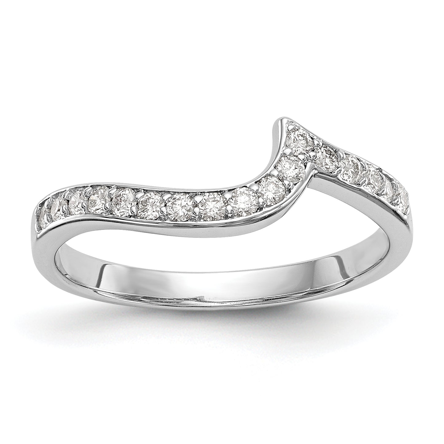 14k White Gold 1/5 Ct. Lab Grown Diamond VS/SI+ G+ Wedding Band Ring