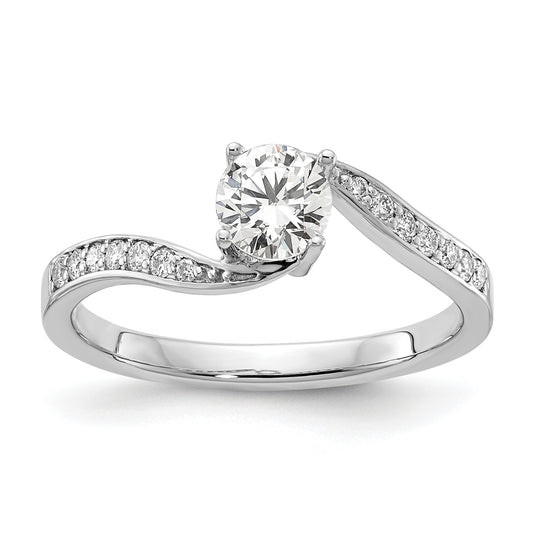 14k White Gold 5/8 Ct. Lab Grown Diamond VS/SI By-Pass Engagement Ring