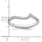 14k White Gold 1/5 Ct. Lab Grown Diamond VS/SI+ G+ Contoured Wedding Band Ring