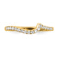 14k Yellow Gold 1/5 Ct. Lab Grown Diamond VS/SI+ G+ Contoured Wedding Band Ring